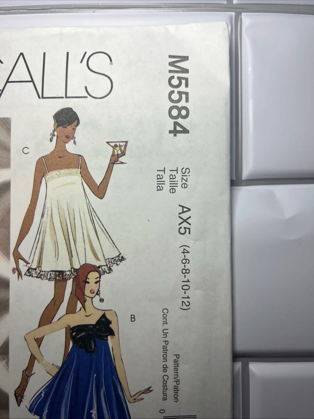 McCall’s M5584 Sewing Pattern Size AX5 Opened